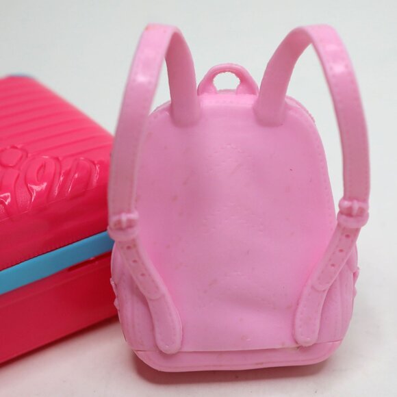 Barbie Pink Fashionistas Doll Travel Set: Luggage Suitcase & Sticker Backpack - Picture 8 of 9